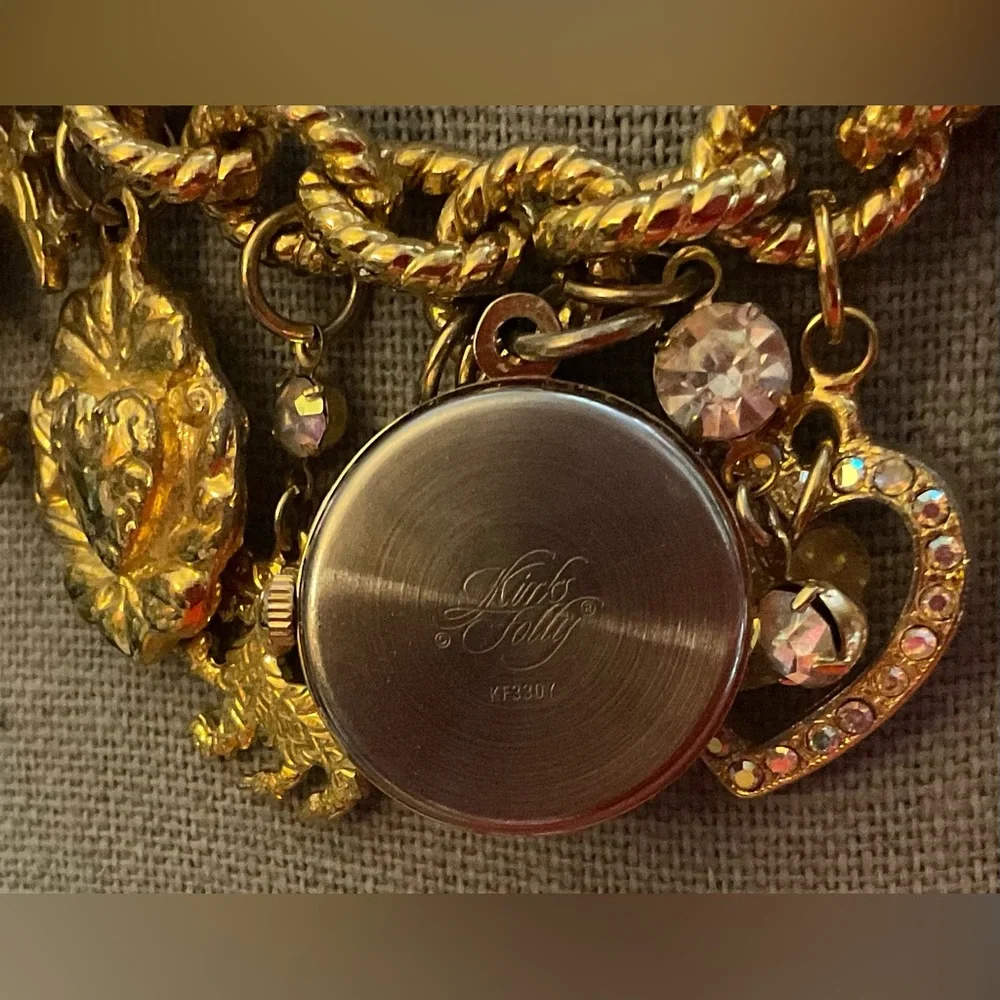 Kirk’s Folly: women’s bracelet and watch heart moon gold tone 10 1/2 “inches. - Picture 5 of 7